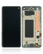 Samsung Galaxy S10 İle Uyumlu Çerçeveli ekran LCD Ekranı (Parmak İzi Sensörü Olmadan) (Satış Sonrası Artı: TFT) (Prizma Yeşili) - Görsel 2