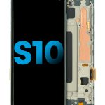 Samsung Galaxy S10 İle Uyumlu Çerçeveli ekran LCD Ekranı (Parmak İzi Sensörü Olmadan) (Satış Sonrası Artı: TFT) (Prizma Yeşili)