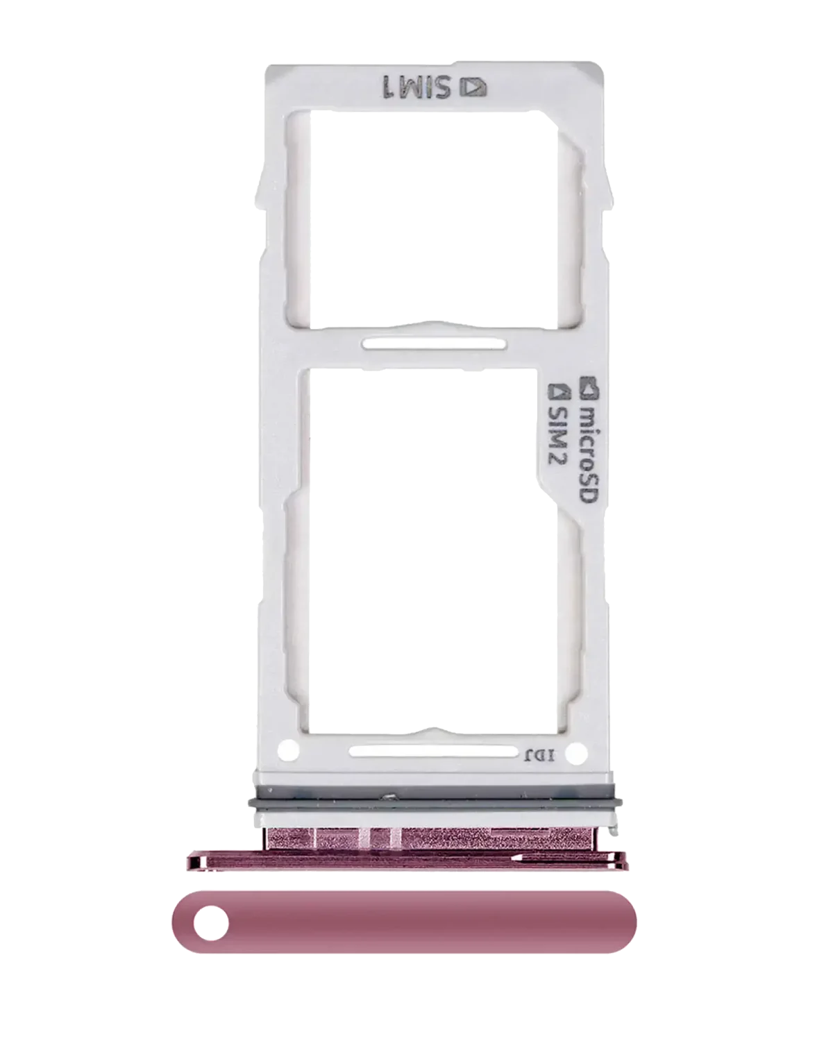 Samsung Galaxy S10 İle Uyumlu Çift Sim Kart Tepsisi S10 Plus  (Flamingo Pembesi)