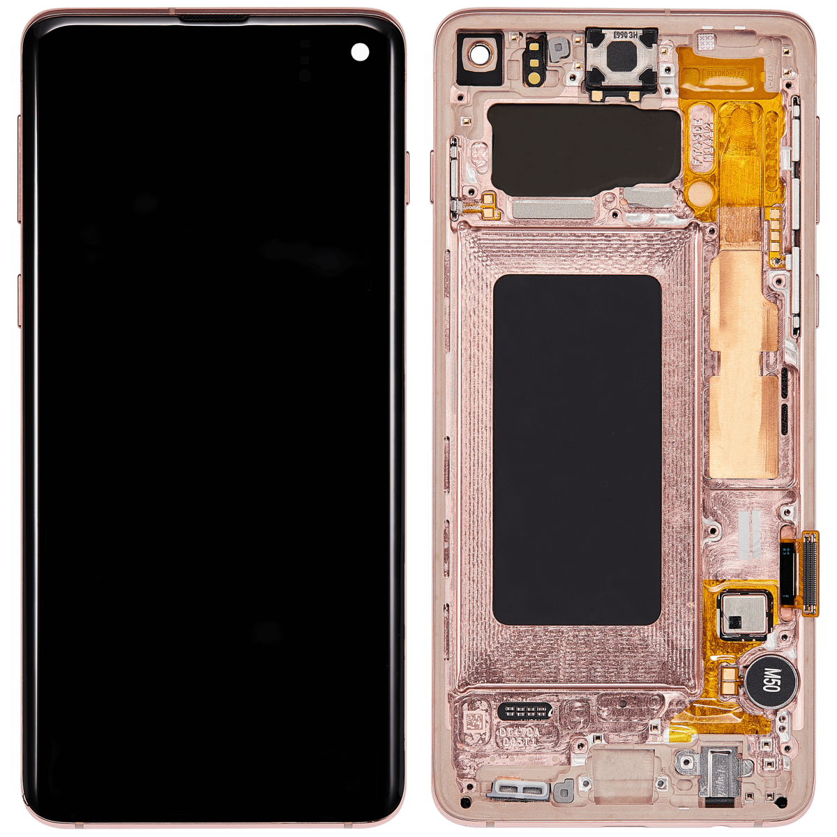 Samsung Galaxy S10 İle Uyumlu İçin Çerçeveli ekran Orijinal (Flamingo Pembesi)  Orijinal Ekranı Uyumlu - Görsel 2