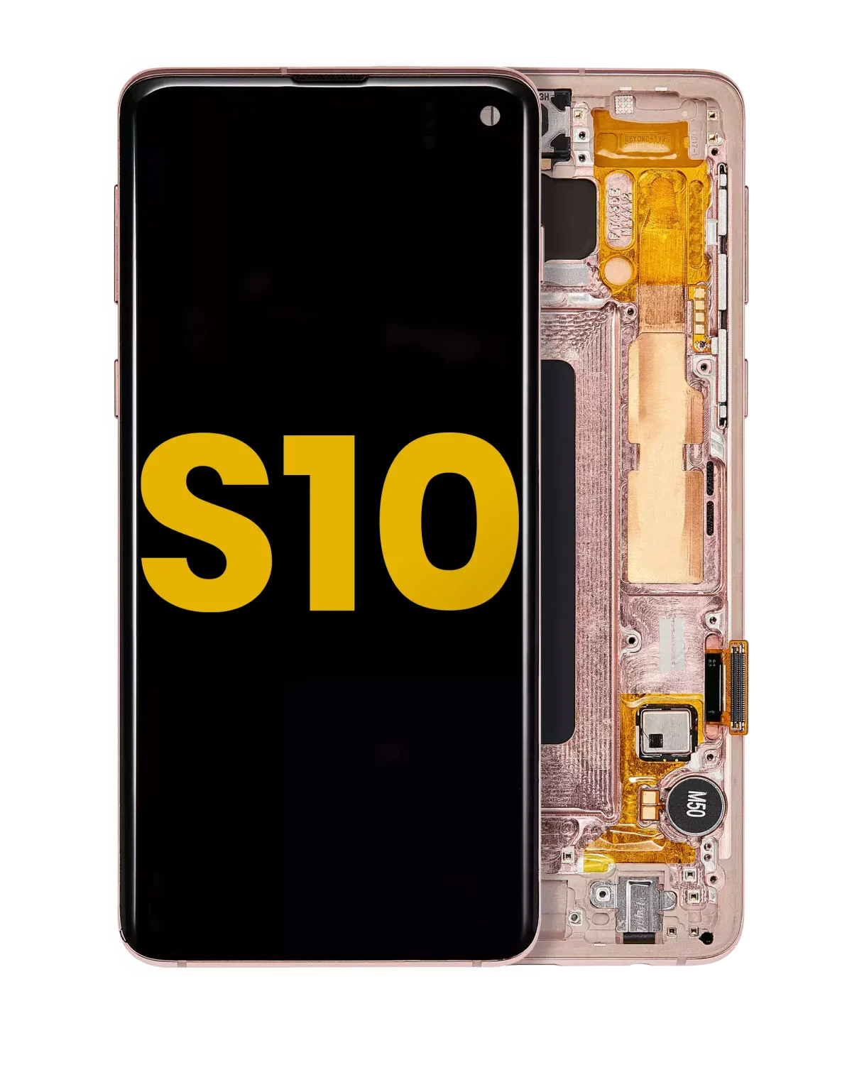 Samsung Galaxy S10 İle Uyumlu İçin Çerçeveli ekran Orijinal (Flamingo Pembesi)  Orijinal Ekranı Uyumlu