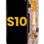 Samsung Galaxy S10 İle Uyumlu İçin Çerçeveli ekran Orijinal (Flamingo Pembesi)  Orijinal Ekranı Uyumlu