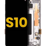 Samsung Galaxy S10 İle Uyumlu İçin Çerçeveli ekran Orijinal (Prizma Beyazı)  Orijinal Ekranı Uyumlu