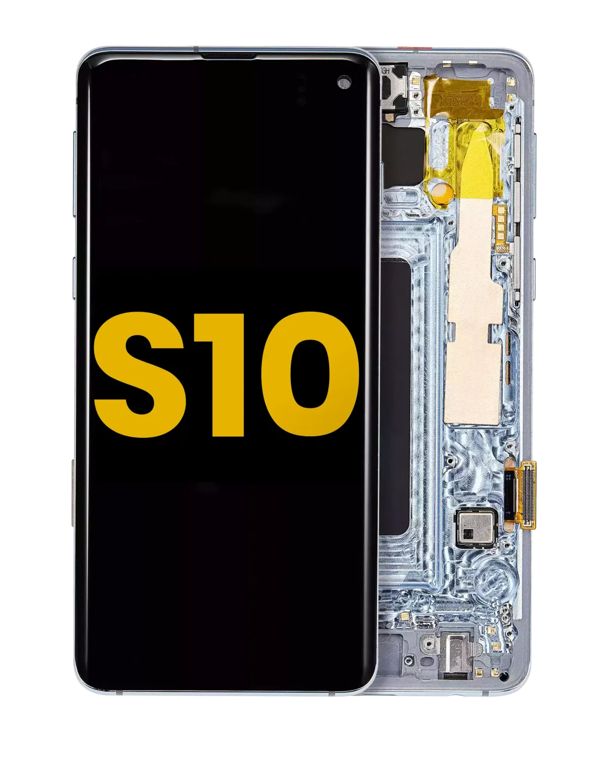Samsung Galaxy S10 İle Uyumlu İçin Çerçeveli ekran Orijinal (Prizma Mavisi)  Orijinal Ekranı Uyumlu