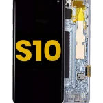 Samsung Galaxy S10 İle Uyumlu İçin Çerçeveli ekran Orijinal (Prizma Mavisi)  Orijinal Ekranı Uyumlu