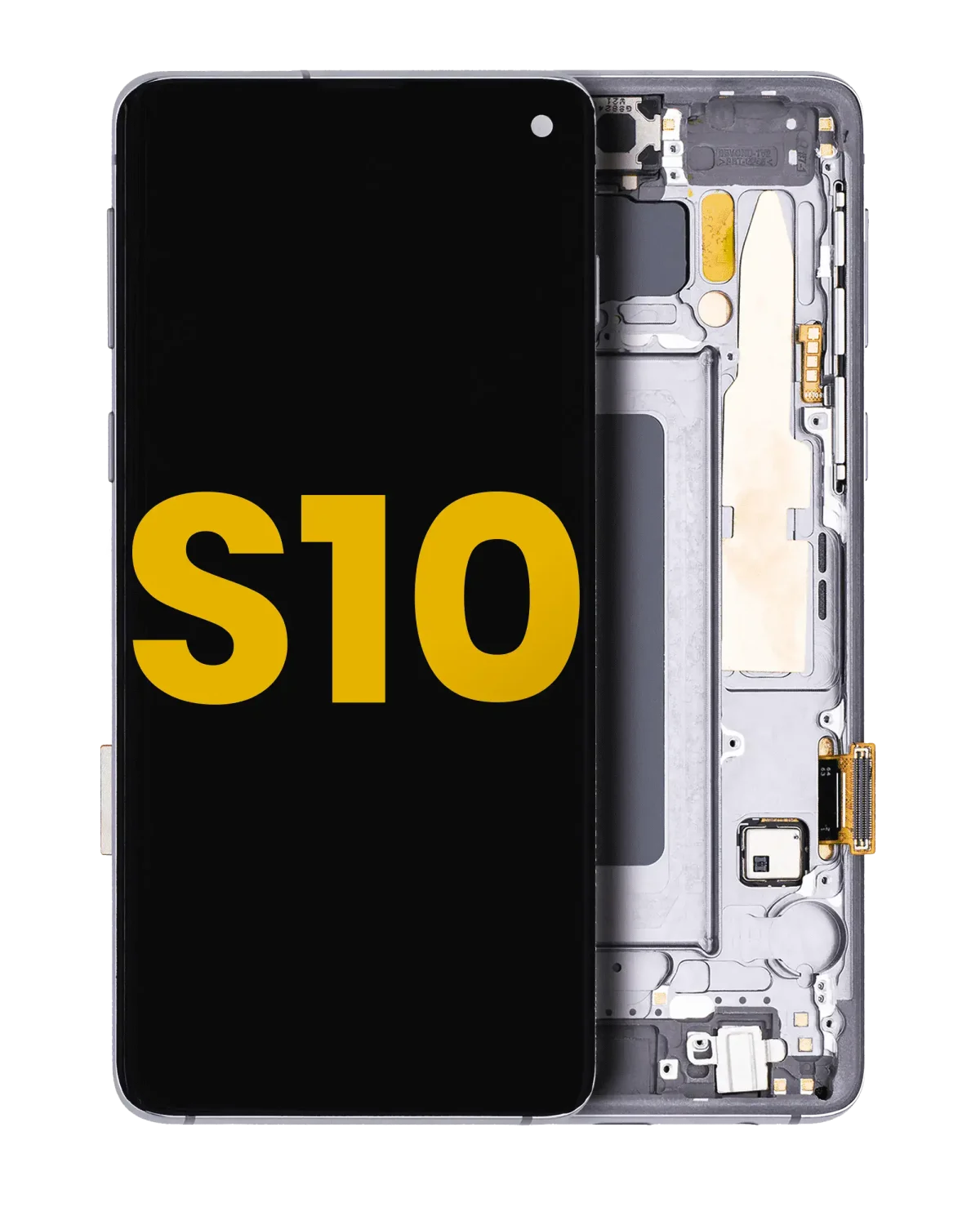 Samsung Galaxy S10 İle Uyumlu İçin Çerçeveli ekran Orijinal (Prizma Seramik Siyah)  Orijinal Ekranı