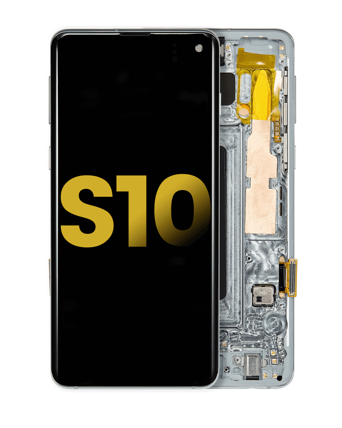 Samsung Galaxy S10 İle Uyumlu İçin Çerçeveli ekran Orijinal (Prizma Yeşili)  Orijinal Ekranı Uyumlu