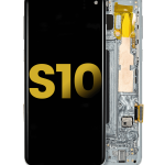 Samsung Galaxy S10 İle Uyumlu İçin Çerçeveli ekran Orijinal (Prizma Yeşili)  Orijinal Ekranı Uyumlu