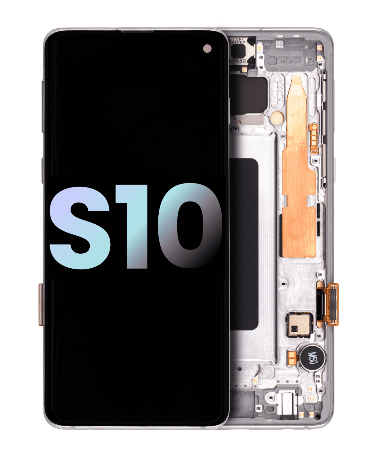 Samsung Galaxy S10 İle Uyumlu İçin Çerçeveli ekran (Service Pack) (Prizma Beyazı)  Orijinal Ekranı Uyumlu