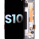 Samsung Galaxy S10 İle Uyumlu İçin Çerçeveli ekran (Service Pack) (Prizma Beyazı)  Orijinal Ekranı Uyumlu