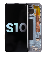 Samsung Galaxy S10 İle Uyumlu İçin Çerçeveli ekran (Service Pack) (Prizma Mavisi)  Orijinal Ekranı Uyumlu