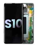 Samsung Galaxy S10 İle Uyumlu İçin Çerçeveli ekran (Service Pack) (Prizma Yeşili)  Orijinal Ekranı Uyumlu
