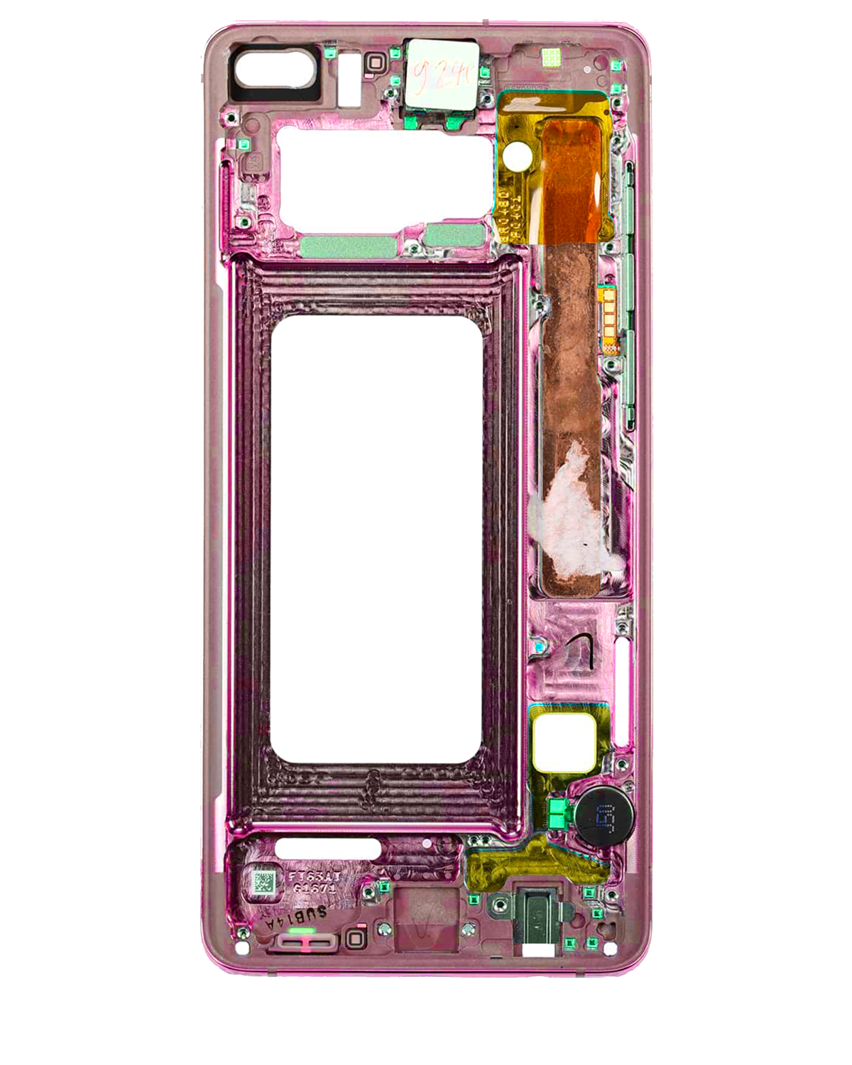 Samsung Galaxy S10 İle Uyumlu Orta Çerçeve Muhafaza (Küçük Parçalarla) (Flamingo Pembesi) - Görsel 2