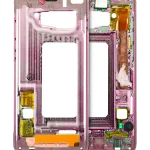 Samsung Galaxy S10 İle Uyumlu Orta Çerçeve Muhafaza (Küçük Parçalarla) (Flamingo Pembesi)