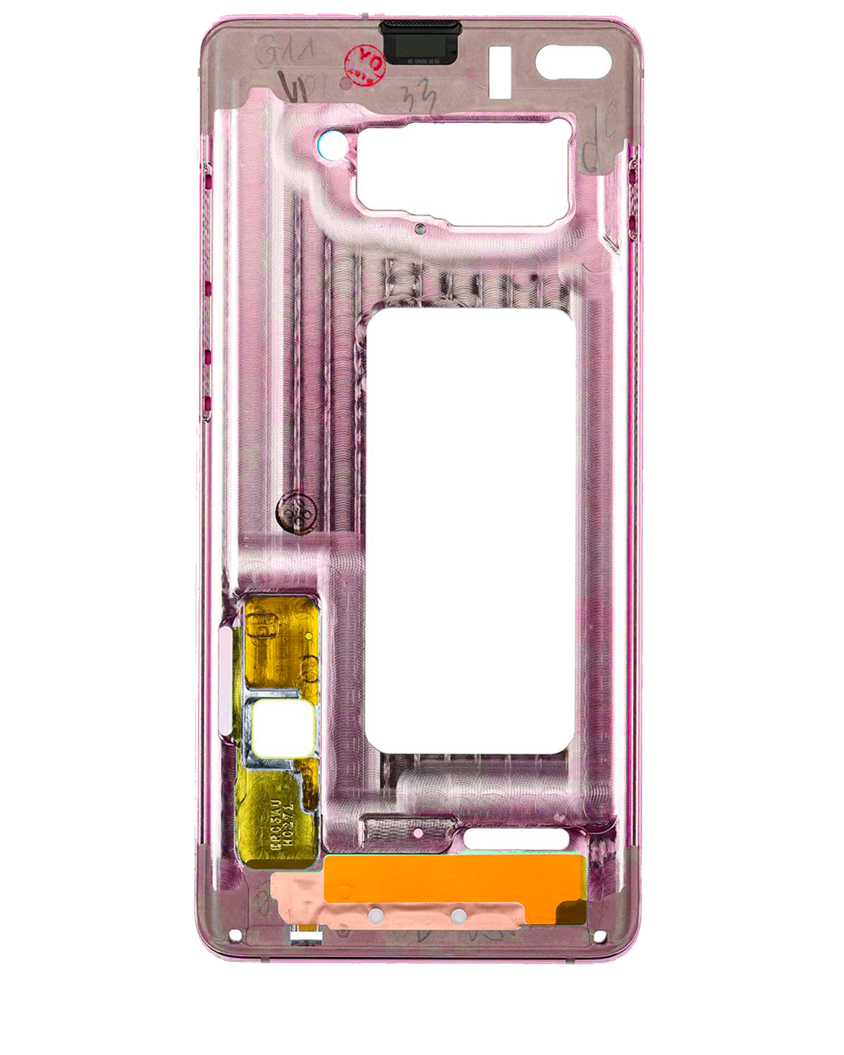 Samsung Galaxy S10 İle Uyumlu Orta Çerçeve Muhafaza (Küçük Parçalarla) (Flamingo Pembesi) - Görsel 3