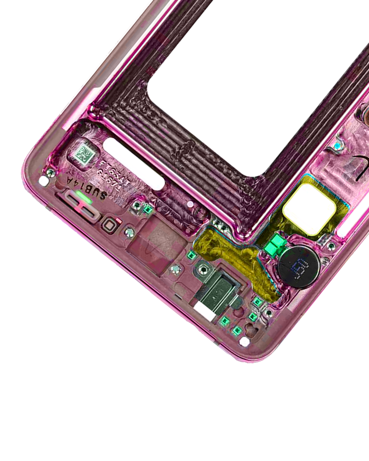 Samsung Galaxy S10 İle Uyumlu Orta Çerçeve Muhafaza (Küçük Parçalarla) (Flamingo Pembesi) - Görsel 5