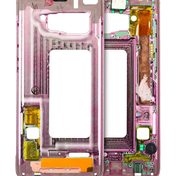 Samsung Galaxy S10 İle Uyumlu Orta Çerçeve Muhafaza (Küçük Parçalarla) (Flamingo Pembesi)