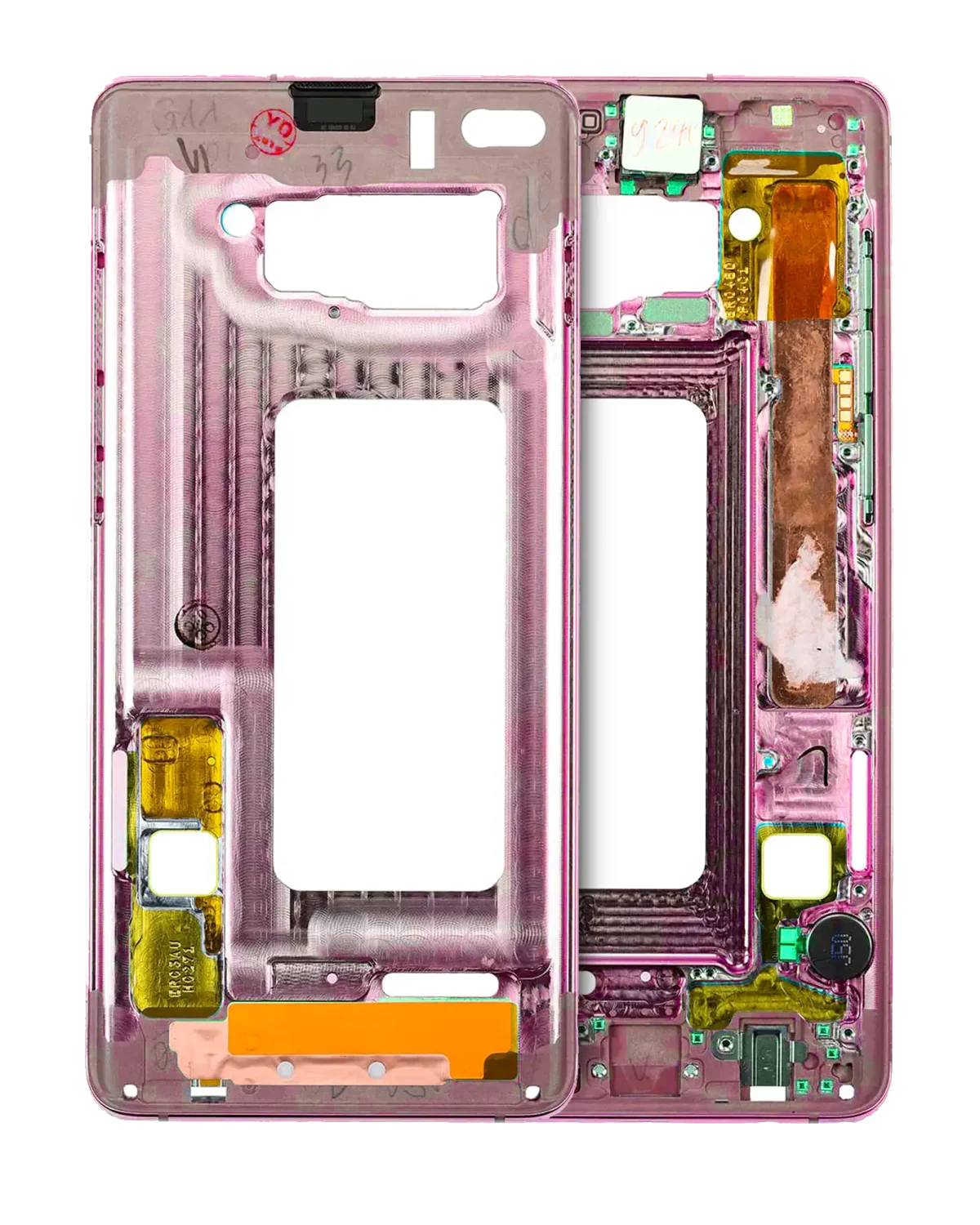 Samsung Galaxy S10 İle Uyumlu Orta Çerçeve Muhafaza (Küçük Parçalarla) (Flamingo Pembesi) - Görsel 8