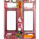 Samsung Galaxy S10 İle Uyumlu Orta Çerçeve Muhafaza (Küçük Parçalarla) (Kardinal Kırmızısı)