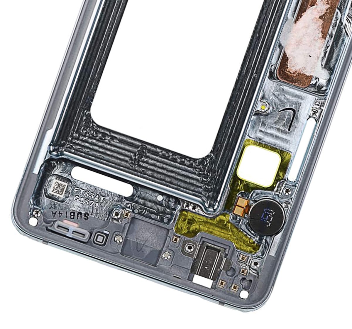 Samsung Galaxy S10 İle Uyumlu Orta Çerçeve Muhafaza (Küçük Parçalarla) (Prizma Beyazı) - Görsel 3
