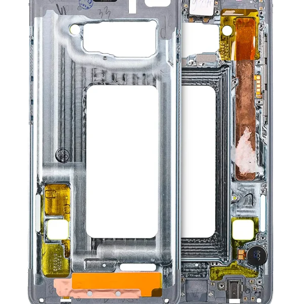 Samsung Galaxy S10 İle Uyumlu Orta Çerçeve Muhafaza (Küçük Parçalarla) (Prizma Beyazı)