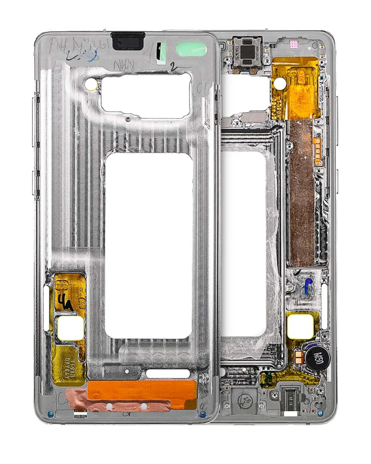 Samsung Galaxy S10 İle Uyumlu Orta Çerçeve Muhafaza (Küçük Parçalarla) (Prizma Mavisi)
