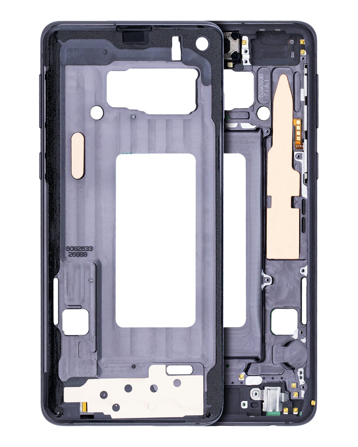 Samsung Galaxy S10 İle Uyumlu Orta Çerçeve Muhafaza (Küçük Parçalarla) (Prizma Siyah) - Görsel 3