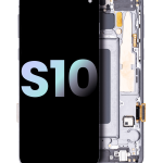 Samsung Galaxy S10 İle Uyumlu (Service Pack) (Prizma Seramik Siyah) Çerçeveli ekran Orijinal Ekranı