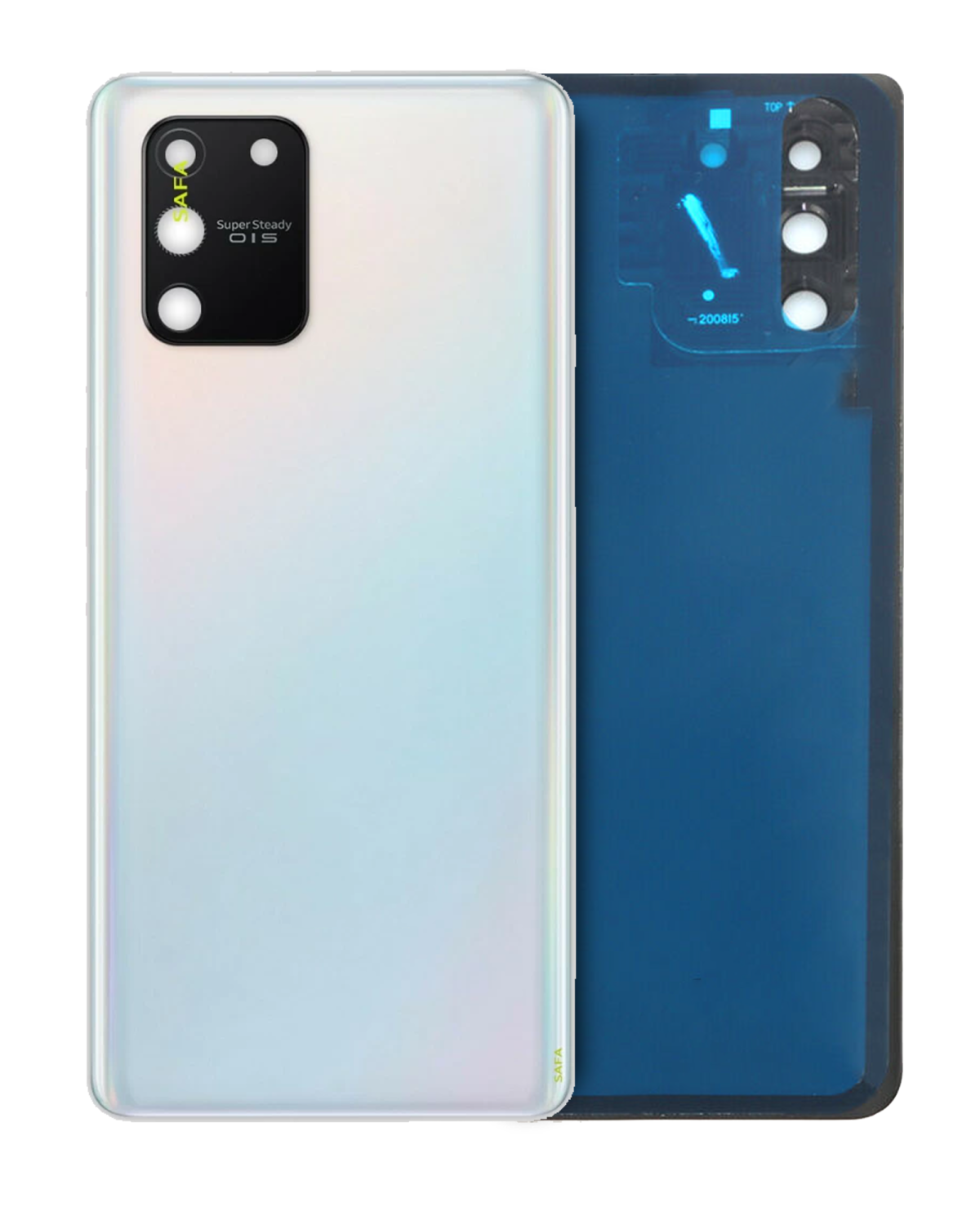 Samsung Galaxy S10 Lite İle Uyumlu Arka Kapak Camı Kamera Lensiyle Uyumlu (Servis Paketi) (Prizma Beyazı)