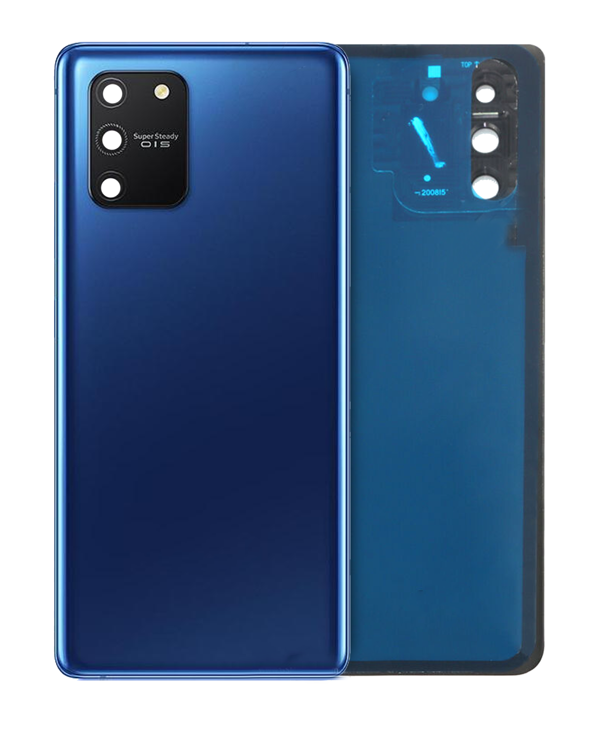 Samsung Galaxy S10 Lite İle Uyumlu Arka Kapak Camı Kamera Lensiyle Uyumlu (Servis Paketi) (Prizma Mavisi)