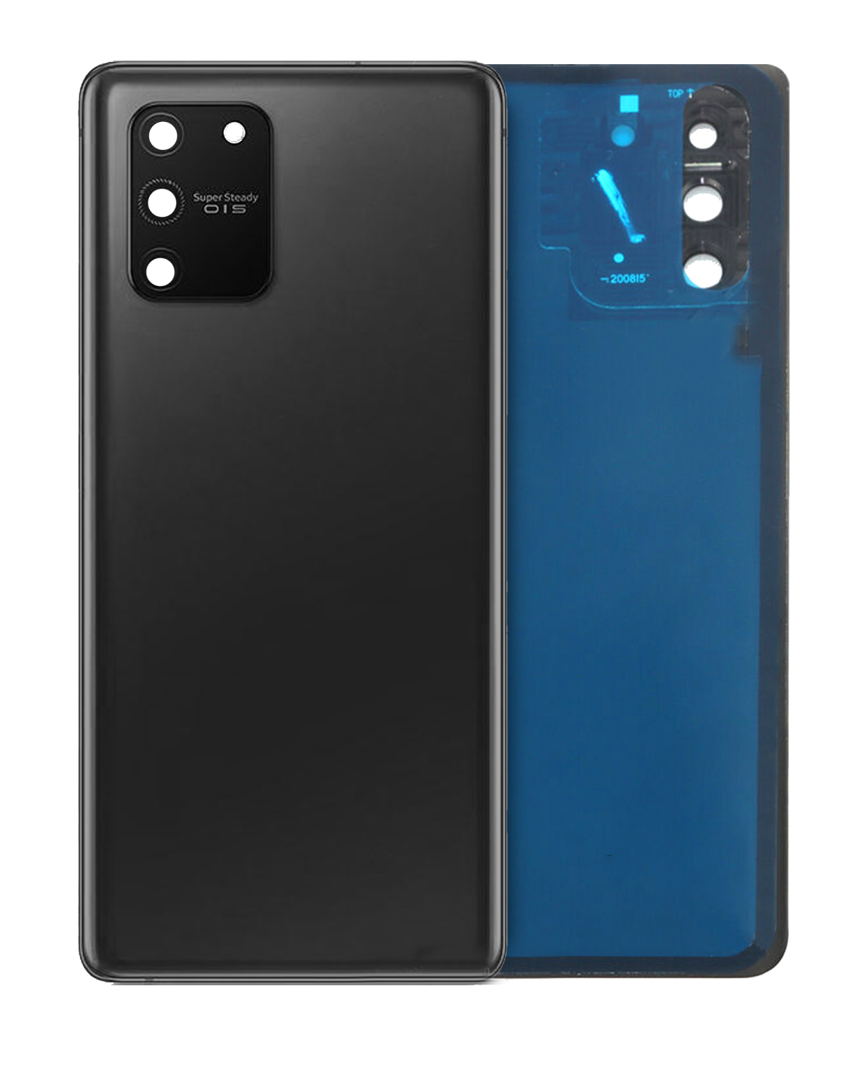 Samsung Galaxy S10 Lite İle Uyumlu Arka Kapak Camı Kamera Lensiyle Uyumlu (Servis Paketi) (Prizma Siyah)