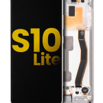 Samsung Galaxy S10 Lite İle Uyumlu İçin Çerçeveli ekran Orijinal (Prizma Beyazı)  Orijinal Ekranı Uyumlu