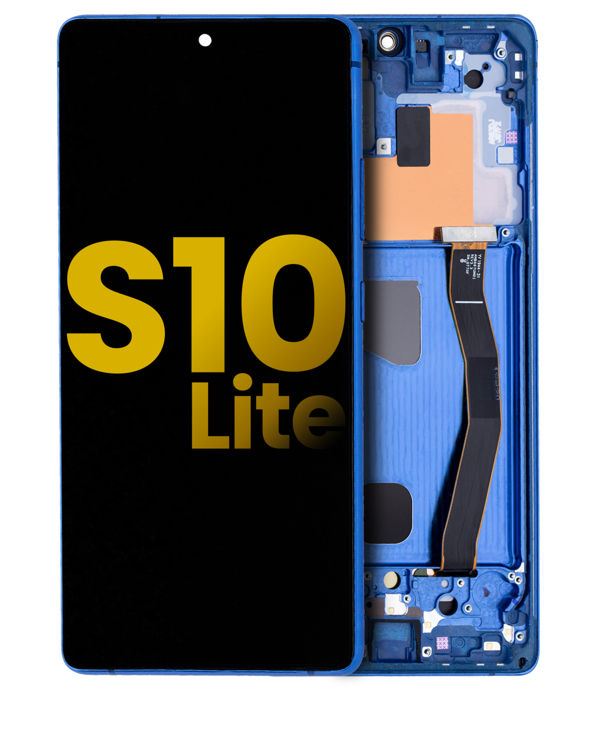 Samsung Galaxy S10 Lite İle Uyumlu İçin Çerçeveli ekran Orijinal (Prizma Mavisi)  Orijinal Ekranı Uyumlu