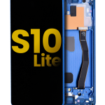 Samsung Galaxy S10 Lite İle Uyumlu İçin Çerçeveli ekran Orijinal (Prizma Mavisi)  Orijinal Ekranı Uyumlu