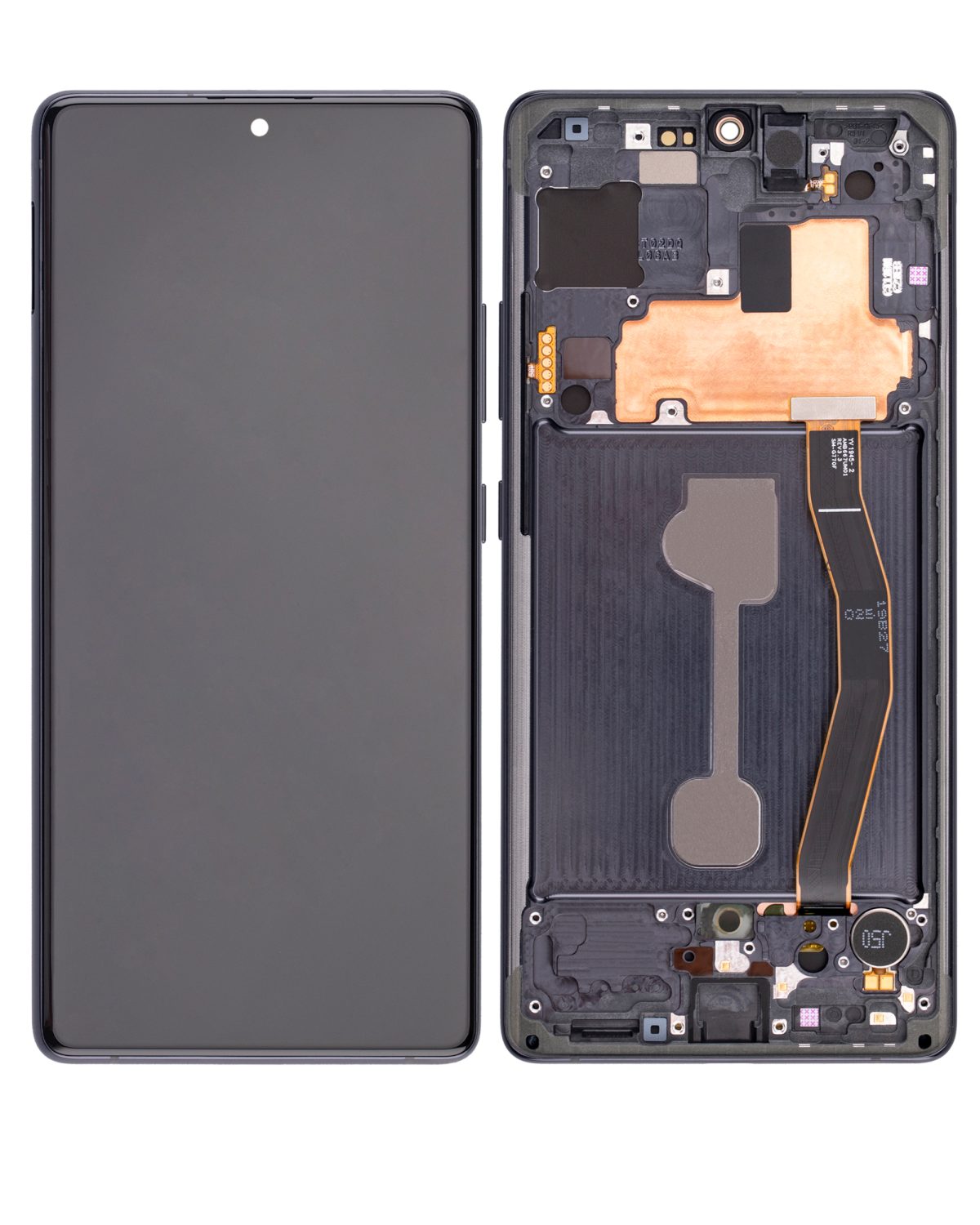 Samsung Galaxy S10 Lite İle Uyumlu İçin Çerçeveli ekran (Service Pack) (Prizma Siyah)  Orijinal Ekranı Uyumlu - Görsel 2