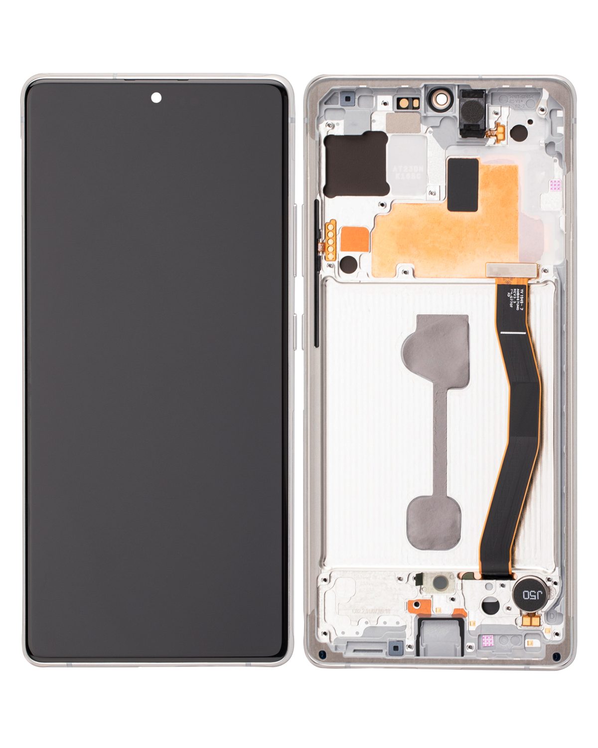 Samsung Galaxy S10 Lite İle Uyumlu (Service Pack) (Prizma Beyazı) Çerçeveli ekran Orijinal Ekranı - Görsel 2