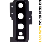 Samsung Galaxy S10 Plus İle Uyumlu Arka Kamera Lensi Çerçeveli Halkalı (Prizma Siyah)