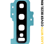 Samsung Galaxy S10 Plus İle Uyumlu Arka Kamera Lensi Çerçeveli Halkalı (Prizma Yeşili)