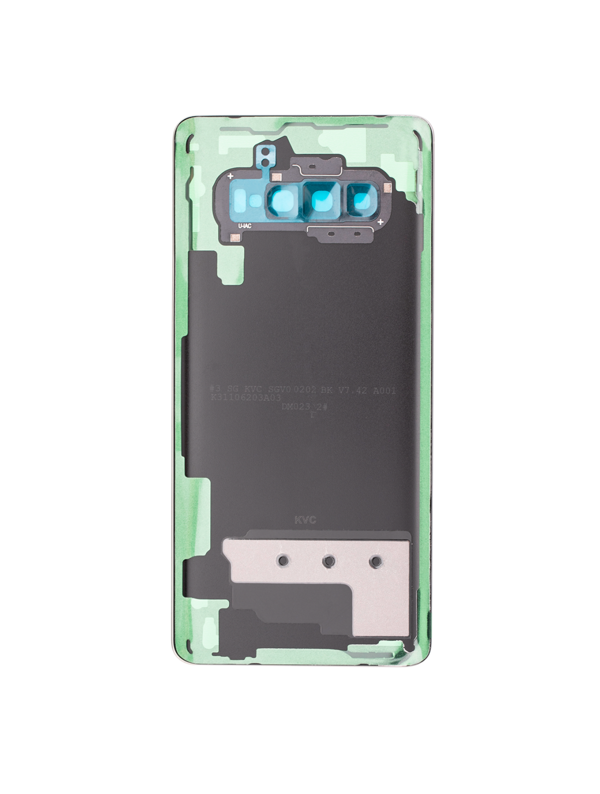 Samsung Galaxy S10 Plus İle Uyumlu Arka Kapak Cam Kamera Lensli  (Prizma Siyah) - Görsel 4