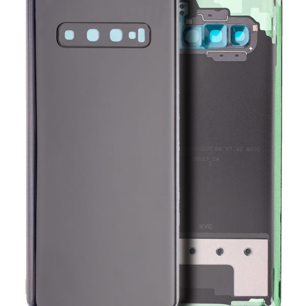 Samsung Galaxy S10 Plus İle Uyumlu Arka Kapak Cam Kamera Lensli  (Prizma Siyah)