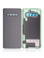 Samsung Galaxy S10 Plus İle Uyumlu Arka Kapak Cam Kamera Lensli (Service Pack) (Prizma Siyah) - Görsel 2