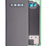 Samsung Galaxy S10 Plus İle Uyumlu Arka Kapak Cam Kamera Lensli (Service Pack) (Prizma Siyah)