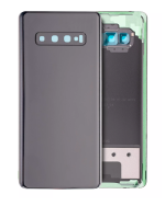 Samsung Galaxy S10 Plus İle Uyumlu Arka Kapak Cam Kamera Lensli (Service Pack) (Prizma Siyah)