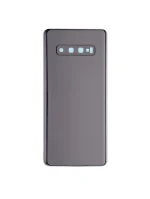 Samsung Galaxy S10 Plus İle Uyumlu Arka Kapak Cam Kamera Lensli (Service Pack) (Prizma Siyah) - Görsel 3