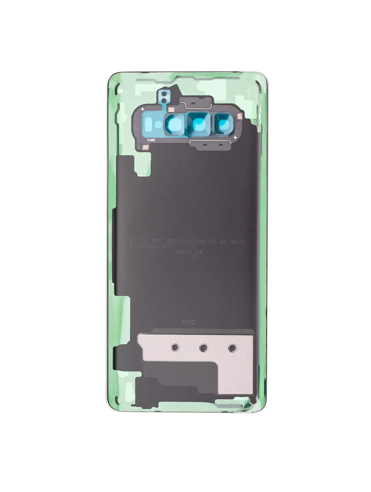 Samsung Galaxy S10 Plus İle Uyumlu Arka Kapak Cam Kamera Lensli (Service Pack) (Prizma Siyah) - Görsel 4
