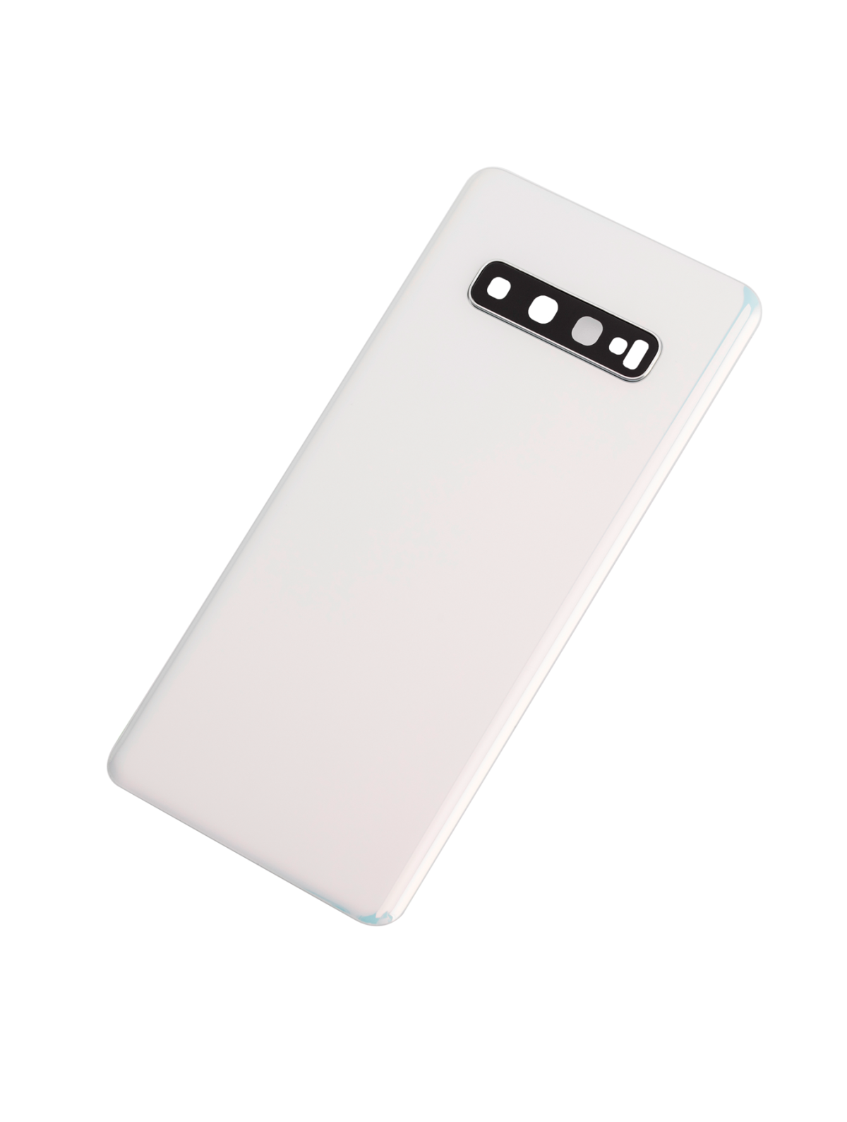Samsung Galaxy S10 Plus İle Uyumlu Arka Kapak Camı Kamera Lensli  (Prizma Beyazı) - Görsel 2