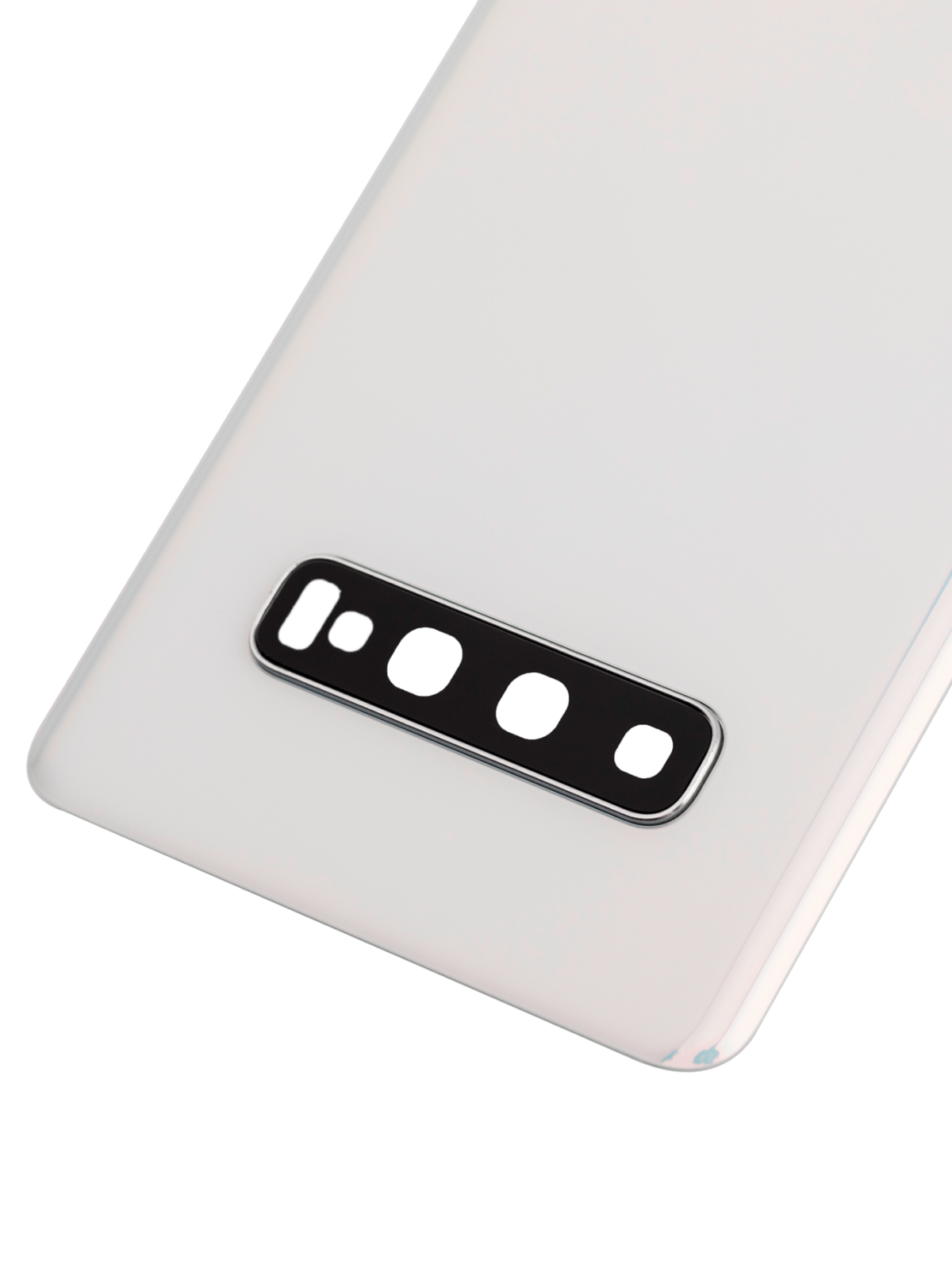 Samsung Galaxy S10 Plus İle Uyumlu Arka Kapak Camı Kamera Lensli  (Prizma Beyazı) - Görsel 6