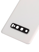 Samsung Galaxy S10 Plus İle Uyumlu Arka Kapak Camı Kamera Lensli  (Prizma Beyazı) - Görsel 6