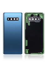 Samsung Galaxy S10 Plus İle Uyumlu Arka Kapak Camı Kamera Lensli  (Prizma Mavisi) - Görsel 2
