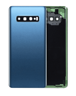 Samsung Galaxy S10 Plus İle Uyumlu Arka Kapak Camı Kamera Lensli  (Prizma Mavisi) - Görsel 3